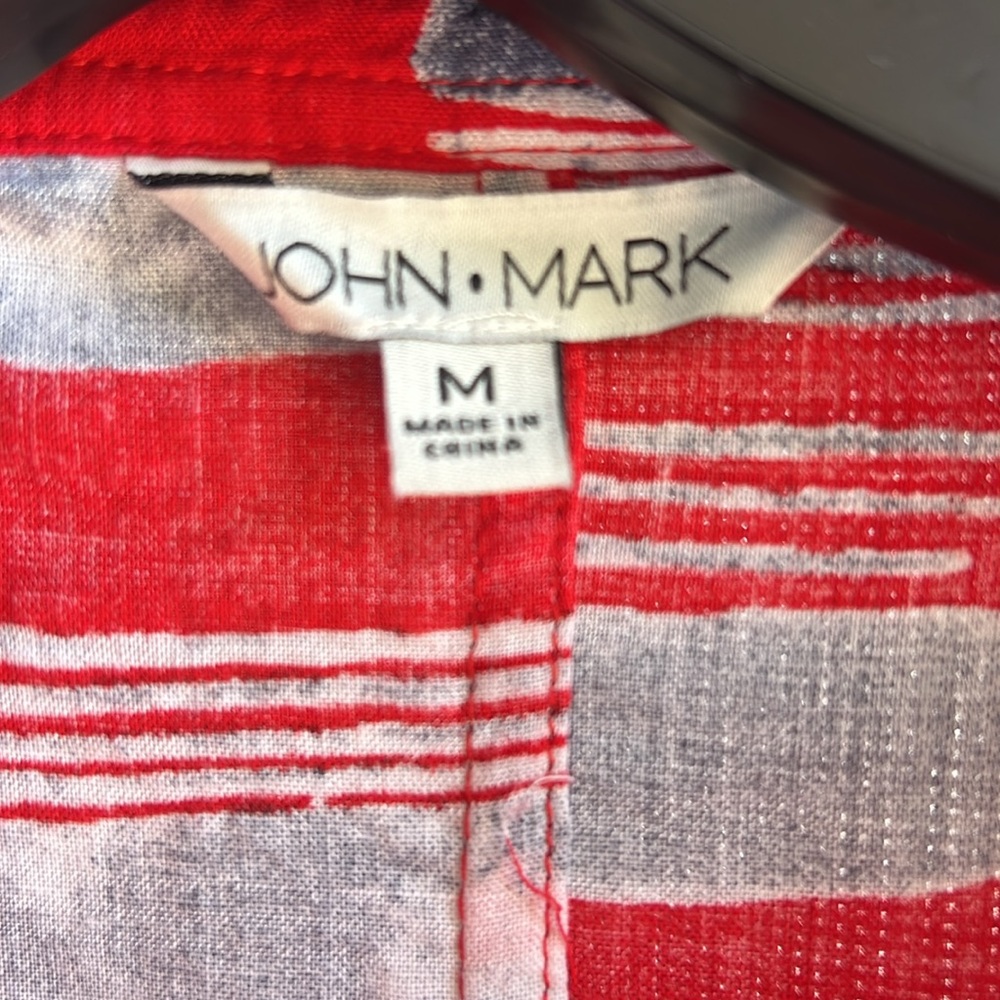 John Mark Button Down Shirt Offset Pocket Detail … - image 2